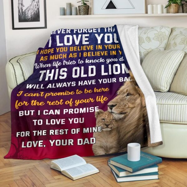 Lion To My Daughter Fleece Blanket Sherpa Blanket