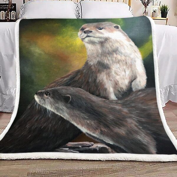 Otter Fleece Blanket Sherpa Blanket