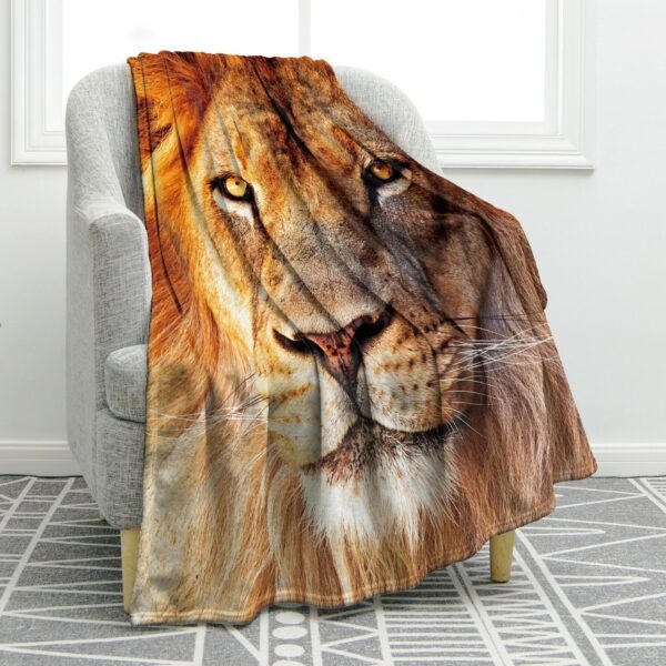 Lion Fleece Blanket Sherpa Blanket
