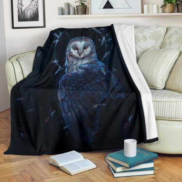 Owl Fleece Blanket Sherpa Blanket