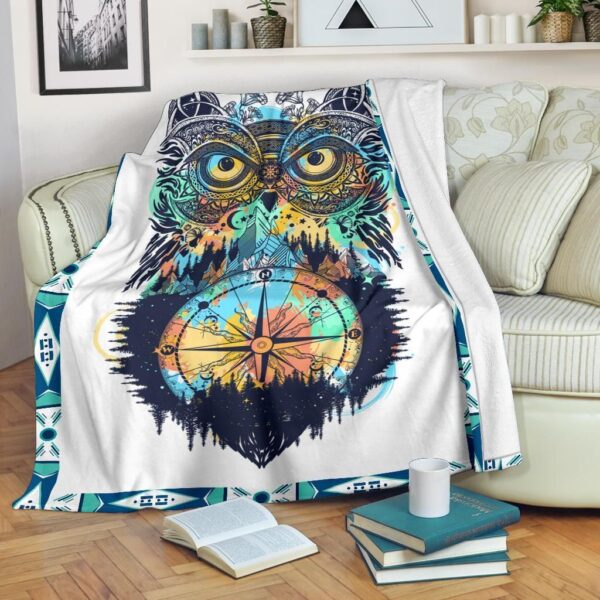 Owl Compass Fleece Blanket Sherpa Blanket