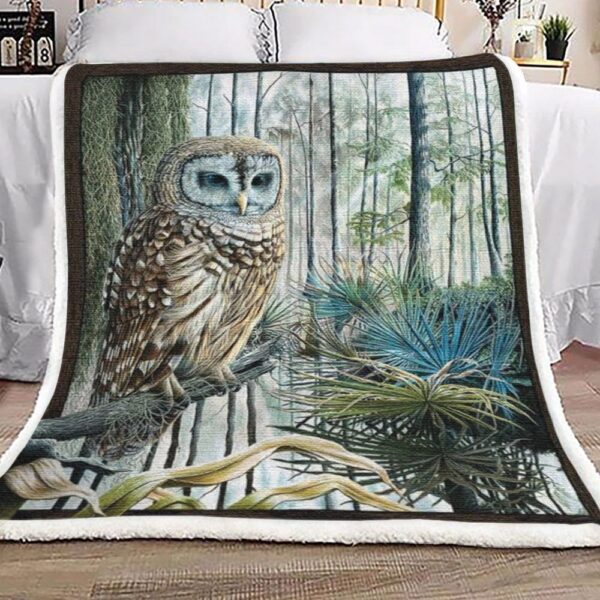 Swamp Owl Fleece Blanket Sherpa Blanket