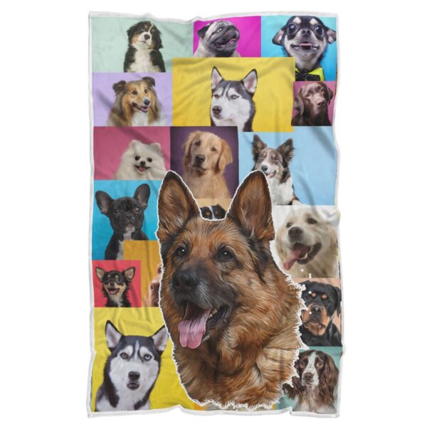 German Shepherd Dog Fleece Blanket Sherpa Blanket