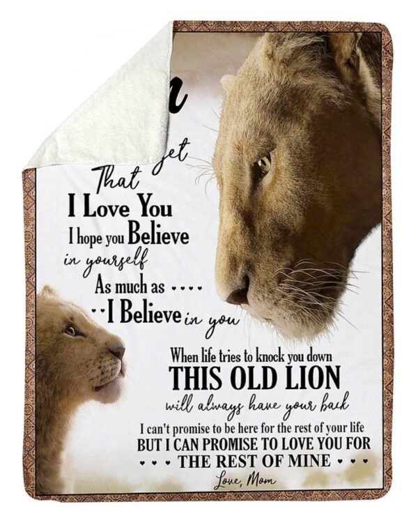Lion To My Son Fleece Blanket Sherpa Blanket