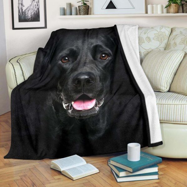 Labrador Retriever Face Hair Fleece Blanket Sherpa Blanket