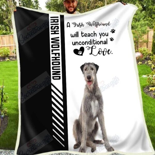 Irish Wolfhound Fleece Blanket Sherpa Blanket