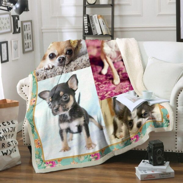 Chihuahua Dog Fleece Blanket Sherpa Blanket