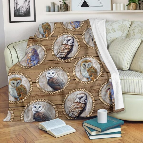 Owl Fleece Blanket Sherpa Blanket