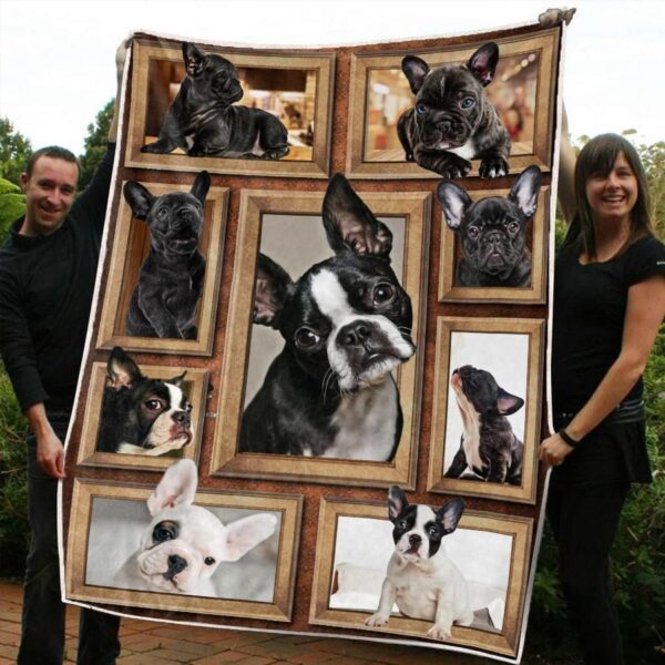 French Bulldog Fleece Blanket Sherpa Blanket