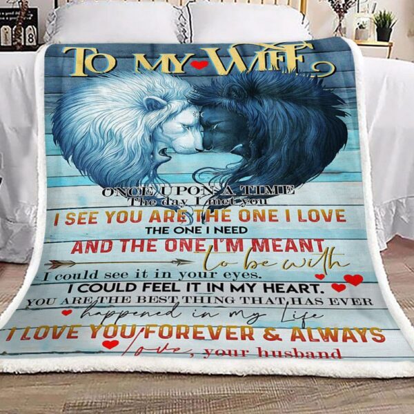 Lion To My Wife Fleece Blanket Sherpa Blanket