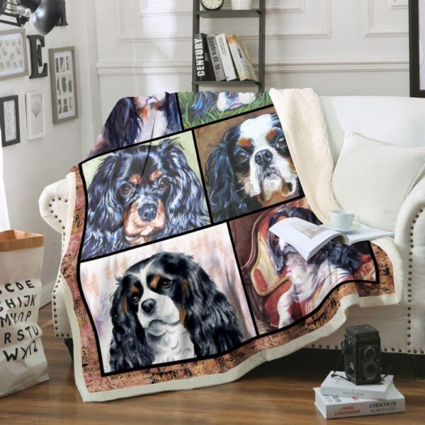Cavalier King Charles Spaniel Dog Fleece Blanket Sherpa Blanket