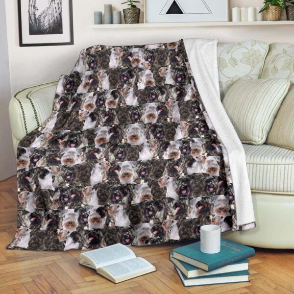 Cesky Terrier Full Face Fleece Blanket Sherpa Blanket