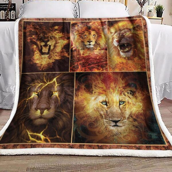Lion Fleece Blanket Sherpa Blanket