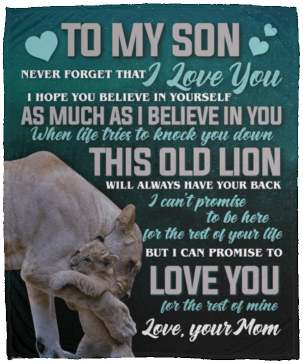 Lion To My Son Fleece Blanket Sherpa Blanket