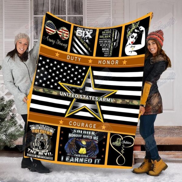 U.S. Army Fleece Blanket Sherpa Blanket
