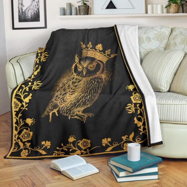 Owl Fleece Blanket Sherpa Blanket
