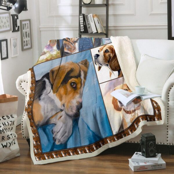 Bloodhound Dog Fleece Blanket Sherpa Blanket