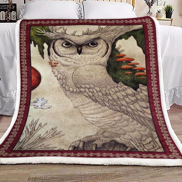 Owl Fleece Blanket Sherpa Blanket