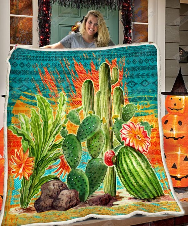 Cactus Fleece Blanket Sherpa Blanket
