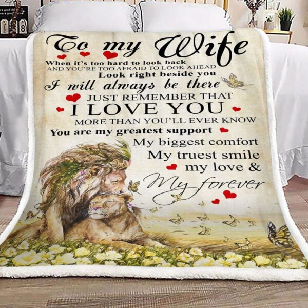 Lion To My Wife Fleece Blanket Sherpa Blanket