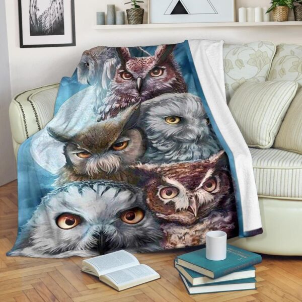 Owl Fleece Blanket Sherpa Blanket