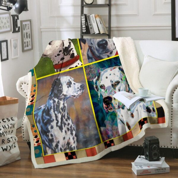 Dalmatian Dog Fleece Blanket Sherpa Blanket
