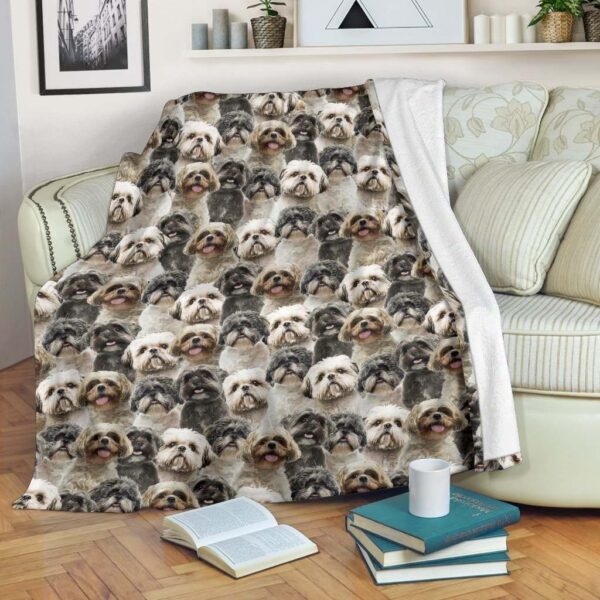 Shih Tzu Fleece Blanket Sherpa Blanket
