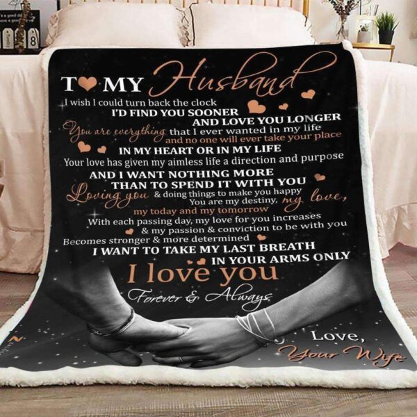 To My Husband Gift For Husband Birthday Fleece Blanket Sherpa Blanket