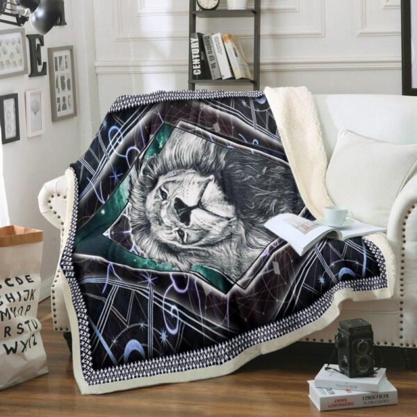 Lion Fleece Blanket Sherpa Blanket