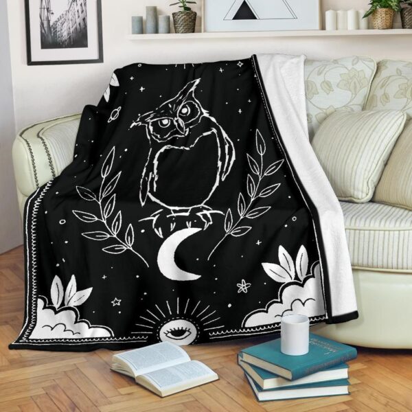 Owl Fleece Blanket Sherpa Blanket