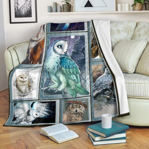 Owl Fleece Blanket Sherpa Blanket