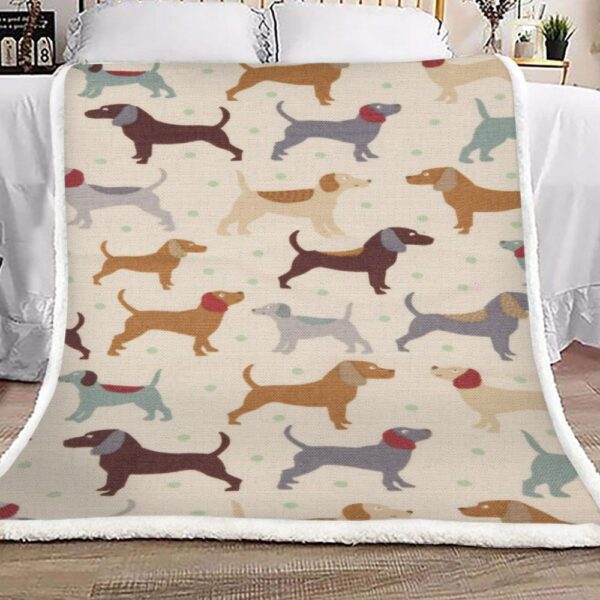 Dog Pattern Fleece Blanket Sherpa Blanket
