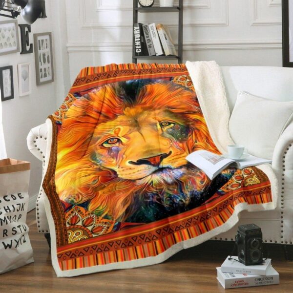 Lion Fleece Blanket Sherpa Blanket