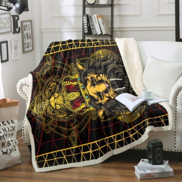 Lion Fleece Blanket Sherpa Blanket
