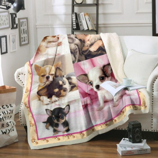 Chihuahua Dog Fleece Blanket Sherpa Blanket