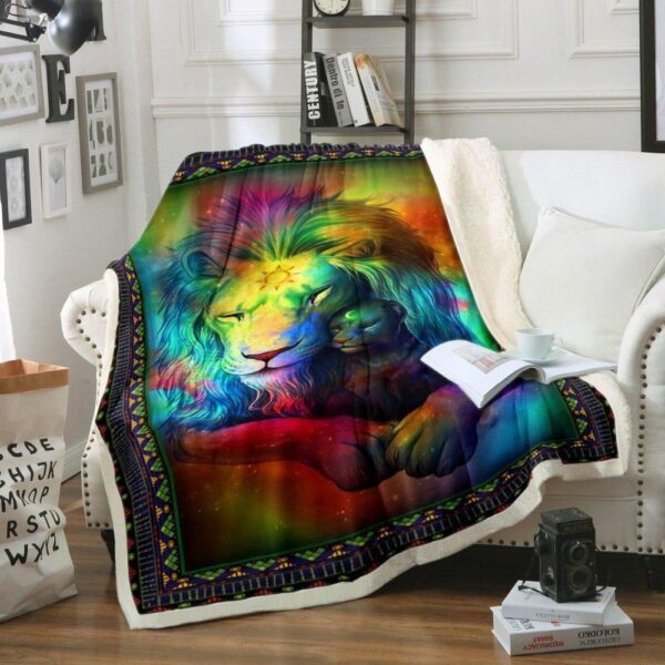 Lion Fleece Blanket Sherpa Blanket