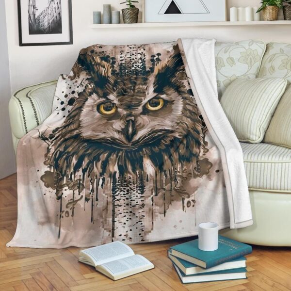 Owl Fleece Blanket Sherpa Blanket