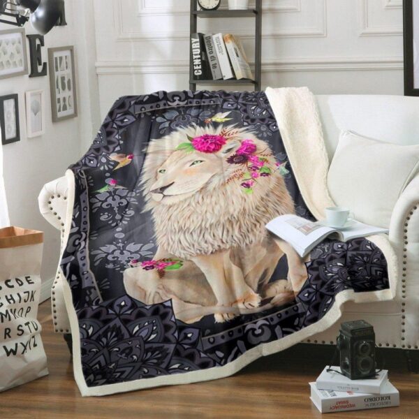 Lion Fleece Blanket Sherpa Blanket