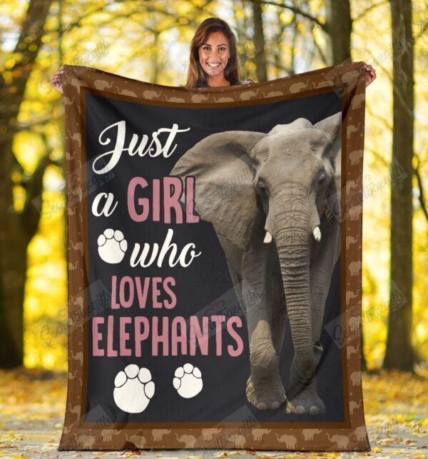 Just A Girl Who Loves Elephants Fleece Blanket Sherpa Blanket