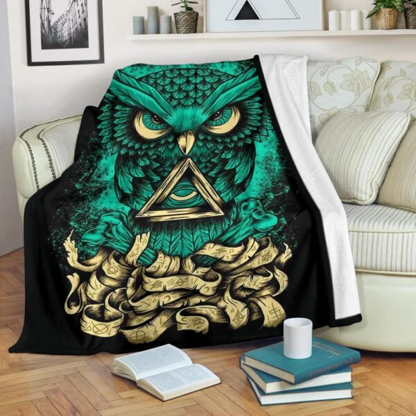 Owl Fleece Blanket Sherpa Blanket