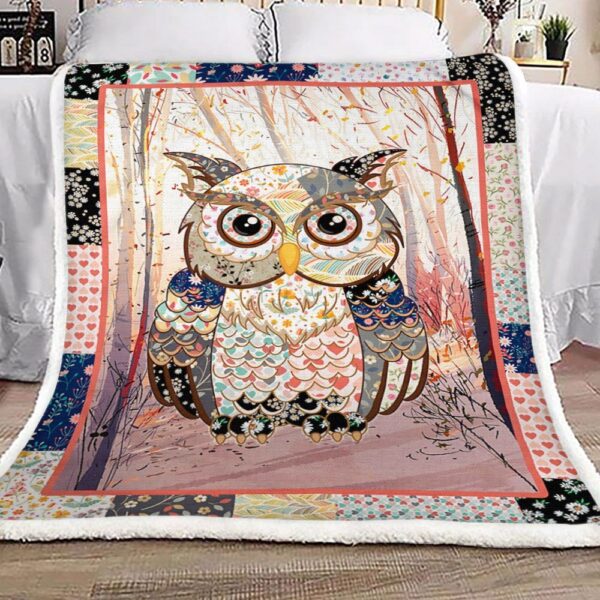 I Freaking Love Owls Fleece Blanket Sherpa Blanket