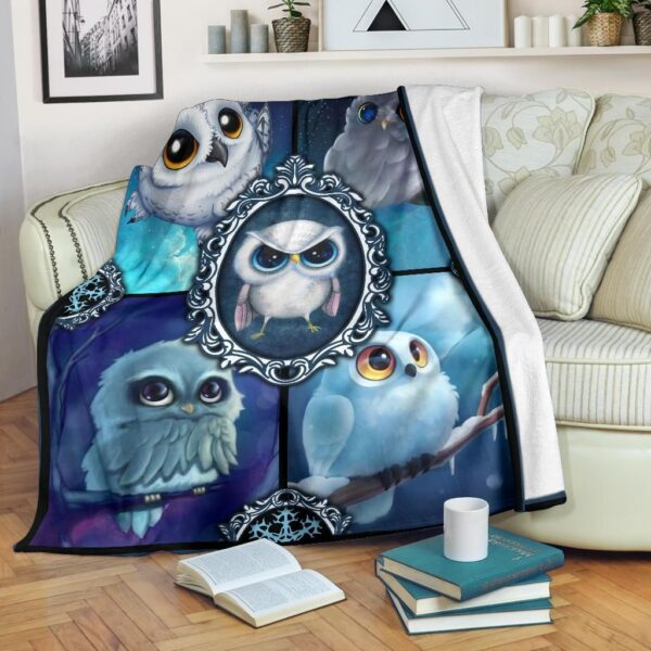 Owl Fleece Blanket Sherpa Blanket