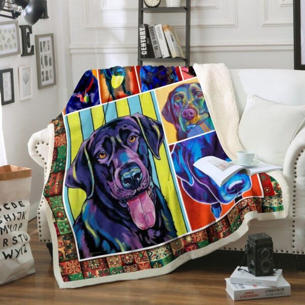 Labrador Retriever Dog Fleece Blanket Sherpa Blanket