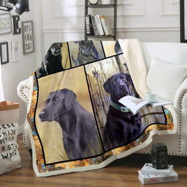 Labrador Retriever Dog Fleece Blanket Sherpa Blanket