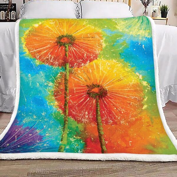 Dandelion Fleece Blanket Sherpa Blanket