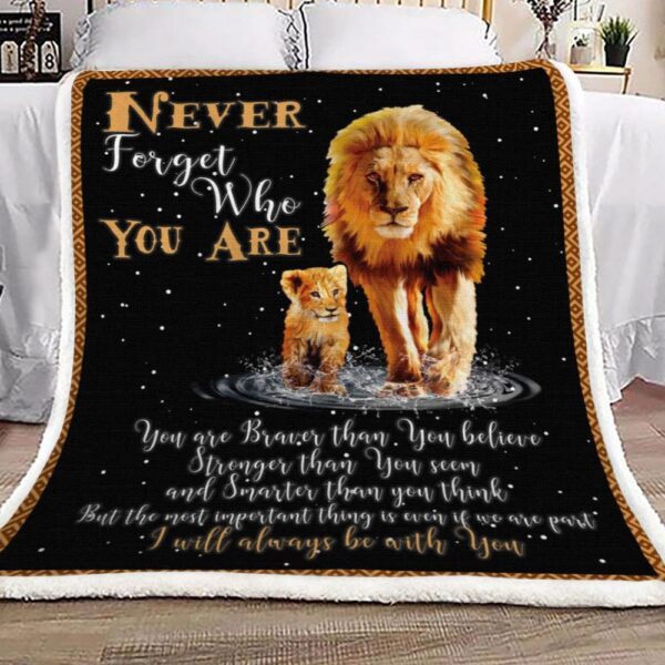 Lion Never Forget Fleece Blanket Sherpa Blanket