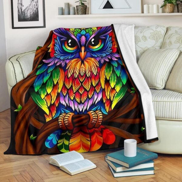 Owl Fleece Blanket Sherpa Blanket