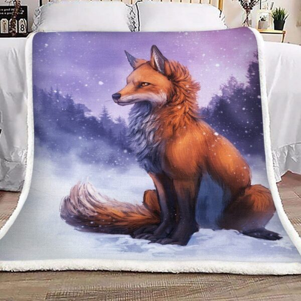 Fox Fleece Blanket Sherpa Blanket