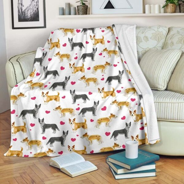 Portuguese Podengo Heart Fleece Blanket Sherpa Blanket