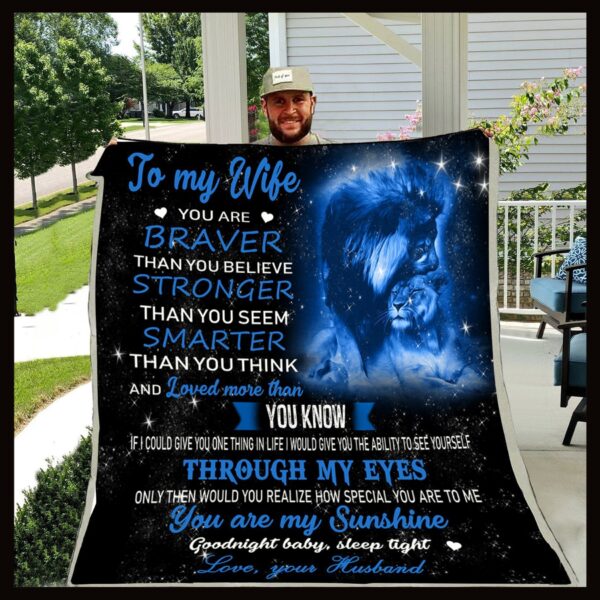 Lion To My Wife Fleece Blanket Sherpa Blanket